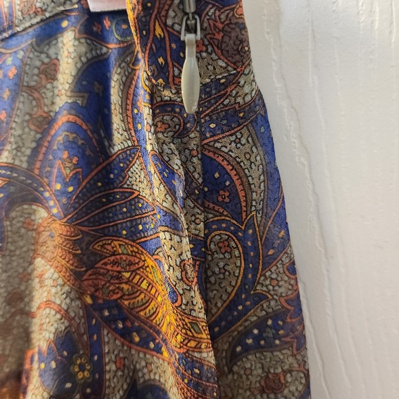 Veronica Beard XL Silk Paisley Print Tiered Asymmetrical Midi Skirt Women's $548 - Picture 11 of 13